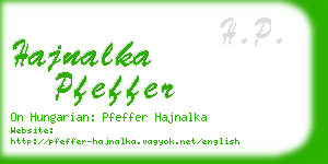 hajnalka pfeffer business card